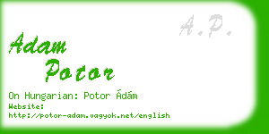 adam potor business card